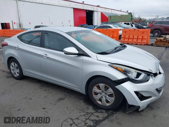 2016 Hyundai Elantra SE with VIN 5NPDH4AE5GH756867, listed as a IAAI auction lot 41761113 with 148,954 mi miles and . Bid and sale history available at DreamBid. Image 1.