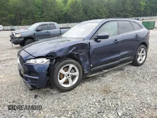 2018 Jaguar F-Pace 25t Premium with VIN SADCJ2FXXJA321957, listed as a Copart auction lot 54862725 with 104,881 mi miles and Salvage title. Bid and sale history available at DreamBid. Image 1.