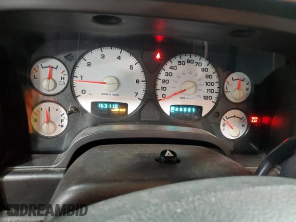 2005 Dodge 1500 SLT with VIN 1D7HU18D25J613961, listed as a Copart auction lot 53507555 with 163,110 mi miles and Salvage Title. Bid and sale history available at carsss.com. Image 9.