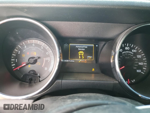 2015 Ford Mustang GT with VIN 1FA6P8CF8F5338719, listed as a Copart auction lot 74384314 with 43,870 mi miles and Salvage Title. Bid and sale history available at DreamBid. Image 9.