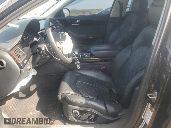 2013 Audi A8 L 3.0L with VIN WAURGAFD1DN000663, listed as a Copart auction lot 50812425 with 0 mi miles and Salvage Title. Bid and sale history available at carsss.com. Image 7.