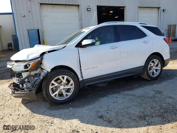 2020 Chevrolet Equinox Premier with VIN 3GNAXNEV5LS627198, listed as a Copart auction lot 42784965 with 33,879 mi miles and Salvage Title. Bid and sale history available at carsss.com. Image 1.