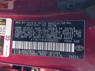 2019 Toyota Avalon XLE with VIN 4T1BZ1FB0KU009172, listed as a IAAI auction lot 41811370 with 106,942 mi miles. Bid and sale history available at carsss.com. Image 9.