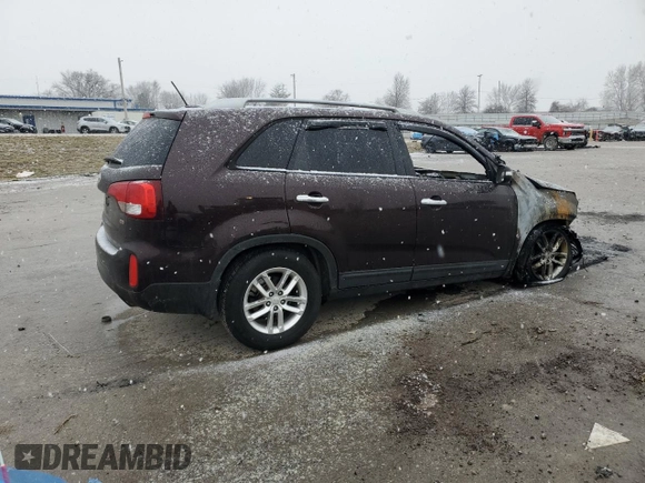 2014 Kia Sorento LX with VIN 5XYKT4A63EG539062, listed as a Copart auction lot 44988685 with Not Provided miles and Salvage Title. Bid and sale history available at DreamBid. Image 3.