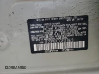 2016 Subaru Crosstrek Premium z VIN JF2GPABC3G8317923, wystawiony jako Copart lot #55495405 z przebiegiem Nie podano mil oraz Szkoda całkowita • Salvage title. Historia ofert i sprzedaży dostępna na DreamBid. Obrazek 12.