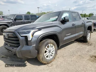 2025 Toyota Tundra SR with VIN 5TFLA5DB9SX295189, listed as a Copart auction lot 55966935 with 128 mi miles and Salvage title. Bid and sale history available at DreamBid. Image 1.