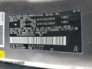 2017 Toyota Sienna LE with VIN 5TDJZ3DC3HS155344, listed as a Copart auction lot 46488255 with 0 mi miles and Salvage Title. Bid and sale history available at carsss.com. Image 13.