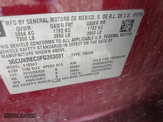 2015 Chevrolet Silverado 1500 LT with VIN 3GCUKREC0FG263001, listed as a IAAI auction lot 41735790 with 266,727 mi miles. Bid and sale history available at carsss.com. Image 9.
