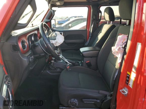 2022 Jeep Wrangler Unlimited Rubicon with VIN 1C4HJXFN5NW129979, listed as a Copart auction lot 88922175 with 36,578 mi miles and Salvage title. Bid and sale history available at DreamBid. Image 7.