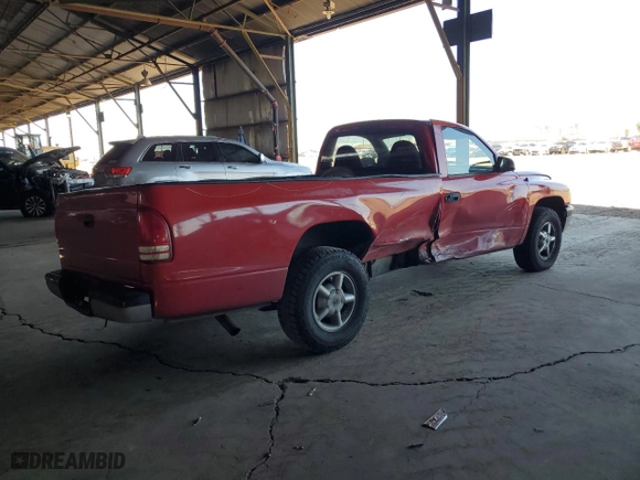 1998 Dodge Dakota SLT with VIN 1B7GL26X4WS614987, listed as a Copart auction lot 69105064 with 101,109 mi miles and Salvage Title. Bid and sale history available at carsss.com. Image 3.