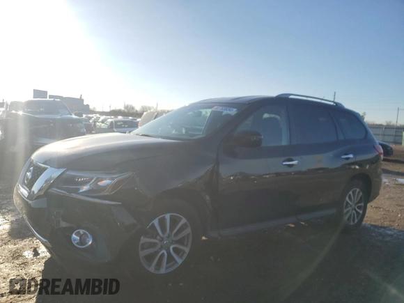 2016 Nissan Pathfinder Platinum with VIN 5N1AR2MN1GC615298, listed as a Copart auction lot 80783834 with 72,877 mi miles and Salvage Title. Bid and sale history available at carsss.com. Image 1.