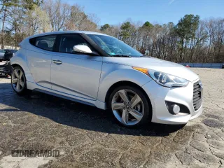 2014 Hyundai Veloster Turbo with VIN KMHTC6AE8EU183757, listed as a Copart auction lot 47384425 with 82,561 mi miles and Salvage Title. Bid and sale history available at carsss.com. Image 4.