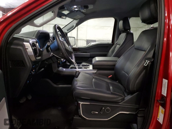 2021 Ford F-150 XL with VIN 1FTFW1E57MKE11716, listed as a Copart auction lot 61458915 with 47,080 mi miles and Salvage title. Bid and sale history available at DreamBid. Image 7.