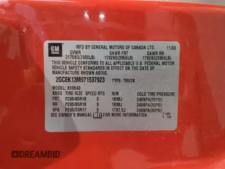 2007 Chevrolet Silverado 1500 LTZ with VIN 2GCEK13M971537923, listed as a Copart auction lot 50879955 with 219,547 mi miles and Salvage Title. Bid and sale history available at DreamBid. Image 12.