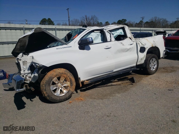 2019 Chevrolet Silverado 1500 LT with VIN 1GCPWCED8KZ129256, listed as a Copart auction lot 47818285 with 127,907 mi miles and Salvage Title. Bid and sale history available at carsss.com. Image 1.