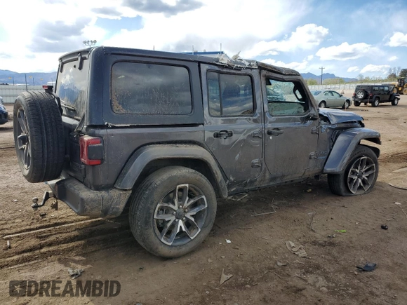 2024 Jeep Wrangler Sport S with VIN 1C4RJXN64RW202828, listed as a Copart auction lot 54202415 with 30,459 mi miles and Salvage title. Bid and sale history available at DreamBid. Image 3.