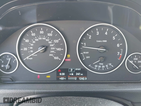2014 BMW 3 Series 328i with VIN WBA3A5C52EJ463819, listed as a IAAI auction lot 41669717 with 111,112 mi miles. Bid and sale history available at carsss.com. Image 7.