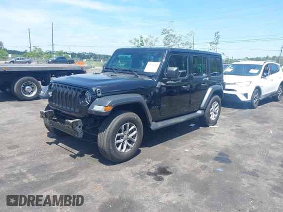 2023 Jeep Wrangler Sport S with VIN 1C4HJXDN5PW671167, listed as a IAAI auction lot 42176127 with 1,230 mi miles and . Bid and sale history available at DreamBid. Image 18.