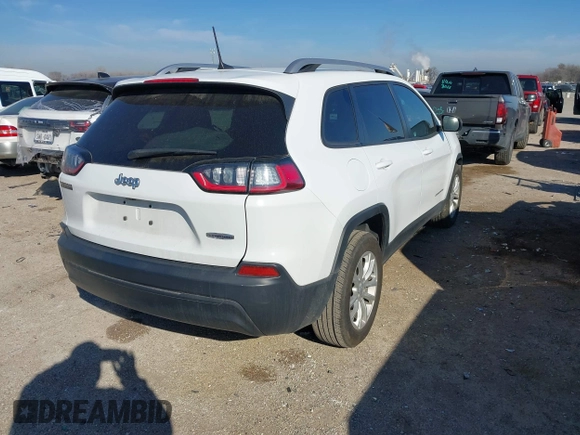 2020 Jeep Cherokee Latitude with VIN 1C4PJLCB2LD629458, listed as a IAAI auction lot 41616505 with 55,651 mi miles. Bid and sale history available at carsss.com. Image 4.