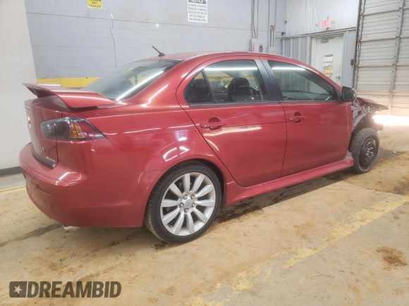2011 Mitsubishi Lancer GTS with VIN JA32U8FW9BU025481, listed as a Copart auction lot 88100745 with 117,975 mi miles and Salvage Title. Bid and sale history available at carsss.com. Image 3.