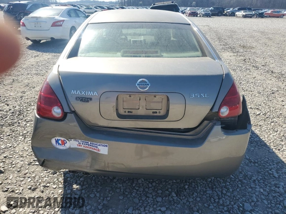 2006 Nissan Maxima 3.5 SL with VIN 1N4BA41E06C828764, listed as a Copart auction lot 44367465 with 0 mi miles and Salvage Title. Bid and sale history available at carsss.com. Image 6.