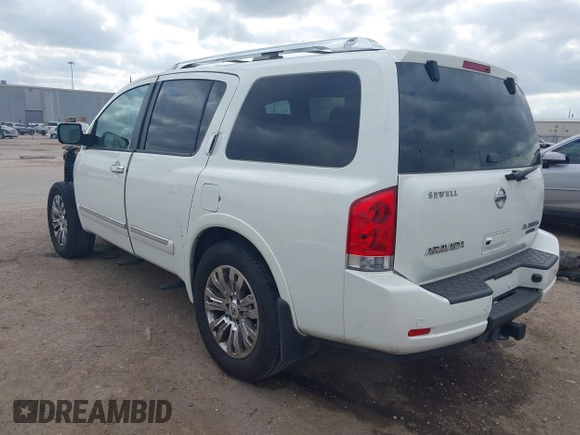 2015 Nissan Armada SV z VIN 5N1BA0ND5FN600845, wystawiony jako IAAI lot #41531206 z przebiegiem 185 476 mil mil oraz . Historia ofert i sprzedaży dostępna na DreamBid. Obrazek 3.