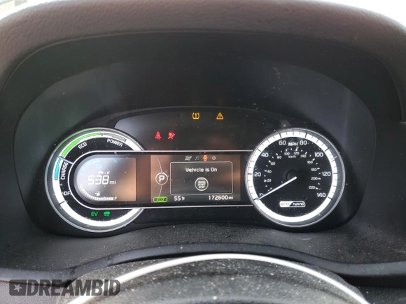 2018 Kia Niro LX with VIN KNDCB3LC2J5114200, listed as a Copart auction lot 43015215 with 172,600 mi miles and Salvage Title. Bid and sale history available at carsss.com. Image 9.
