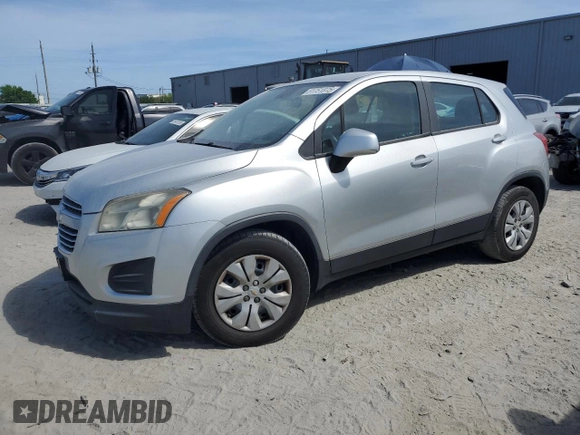 2016 Chevrolet Trax LS with VIN KL7CJKSB7GB527632, listed as a Copart auction lot 51751875 with 133,746 mi miles and Clean Title. Bid and sale history available at carsss.com. Image 1.