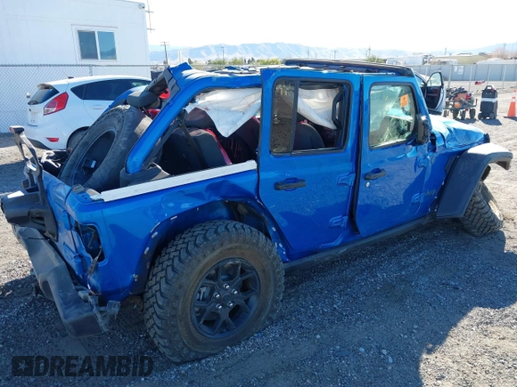 2024 Jeep Wrangler Sport S z VIN 1C4RJXN69RW257484, wystawiony jako IAAI lot #41347564 z przebiegiem 7 359 mil mil oraz . Historia ofert i sprzedaży dostępna na DreamBid. Obrazek 4.