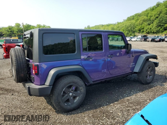 2018 Jeep Wrangler Unlimited Sport with VIN 1C4BJWDG9JL910410, listed as a Copart auction lot 60778405 with 57,450 mi miles and Salvage title. Bid and sale history available at DreamBid. Image 3.