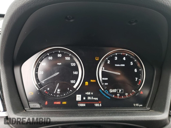 2021 BMW X1 sDrive28i with VIN WBXJG7C02M5T94391, listed as a Copart auction lot 36539143 with 15,684 mi miles. Bid and sale history available at carsss.com. Image 9.