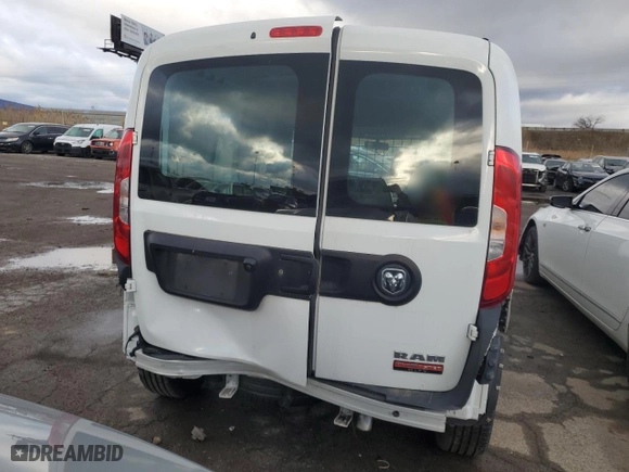 2021 Ram ProMaster City Cargo Van Tradesman with VIN ZFBHRFAB2M6V35882, listed as a Copart auction lot 48037555 with 83,394 mi miles and Clean Title. Bid and sale history available at carsss.com. Image 6.
