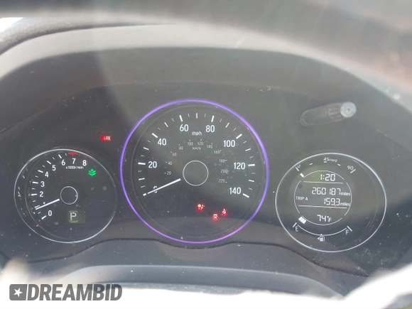 2016 Honda HR-V EX with VIN 3CZRU5H59GM706782, listed as a IAAI auction lot 41685990 with 260,187 mi miles. Bid and sale history available at carsss.com. Image 7.
