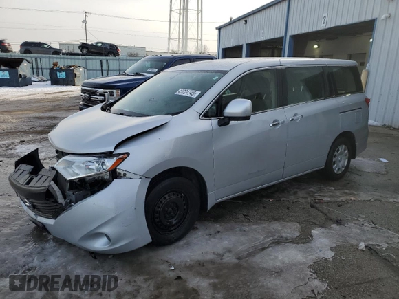 2015 Nissan Quest SV with VIN JN8AE2KP9F9133991, listed as a Copart auction lot 45724745 with 101,052 mi miles and Salvage Title. Bid and sale history available at carsss.com. Image 1.