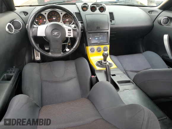 2005 Nissan 350Z Touring with VIN JN1AZ34E15M653473, listed as a Copart auction lot 80001114 with 192,727 mi miles and Non Repairable. Bid and sale history available at DreamBid. Image 8.