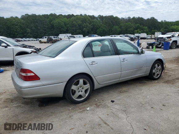 2005 Lexus LS 430 z VIN JTHBN36F555026755, wystawiony jako Copart lot #57506265 z przebiegiem 298 498 mil mil oraz Szkoda całkowita • Salvage title. Historia ofert i sprzedaży dostępna na DreamBid. Obrazek 3.