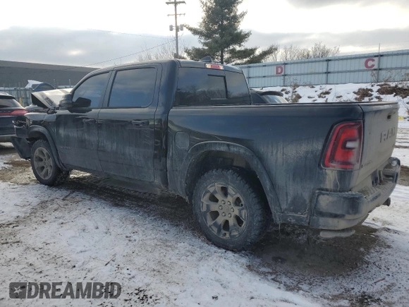 2025 Ram 1500 Big Horn z VIN 1C6SRFFPXSN513534, wystawiony jako Copart lot #44491245 z przebiegiem Nie podano mil oraz Szkoda całkowita • Salvage title. Historia ofert i sprzedaży dostępna na DreamBid. Obrazek 2.