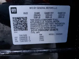 2022 Cadillac XT4 AWD Luxury with VIN 1GYFZBR43NF164875, listed as a Copart auction lot 43823723 with Not Provided miles and . Bid and sale history available at carsss.com. Image 15.