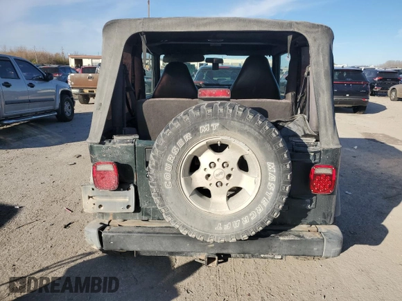 2002 Jeep Wrangler SE with VIN 1J4FA29P72P723223, listed as a Copart auction lot 80833004 with Not Provided miles and Salvage Title. Bid and sale history available at DreamBid. Image 6.