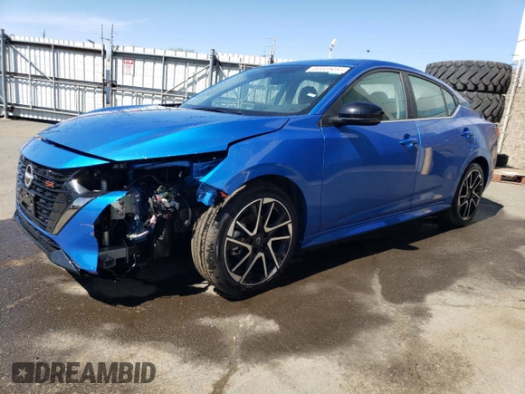 2025 Nissan Sentra SR with VIN 3N1AB8DV0SY308977, listed as a Copart auction lot 55050285 with 1,122 mi miles and Clean Title. Bid and sale history available at DreamBid. Image 1.