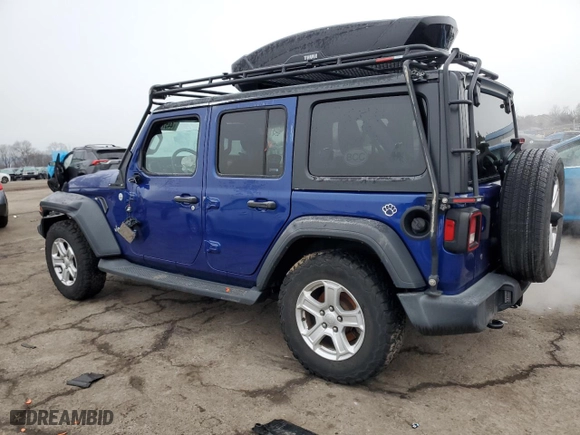 2018 Jeep Wrangler Unlimited Sport S with VIN 1C4HJXDG8JW285142, listed as a Copart auction lot 44573915 with 67,608 mi miles and Salvage Title. Bid and sale history available at carsss.com. Image 2.