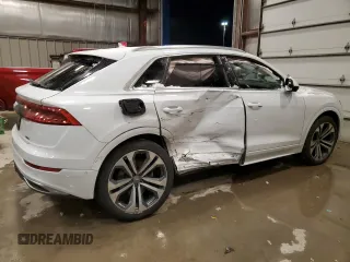 2019 Audi Q8 Prestige z VIN WA1CVAF13KD035710, wystawiony jako Copart lot #82997264 z przebiegiem Nie podano mil oraz Szkoda całkowita • Salvage title. Historia ofert i sprzedaży dostępna na DreamBid. Obrazek 3.