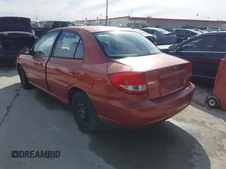 2003 Kia Rio with VIN KNADC125436239329, listed as a IAAI auction lot 41321620 with 92,306 mi miles. Bid and sale history available at carsss.com. Image 3.
