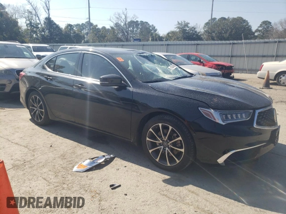 2020 Acura TLX with VIN 19UUB2F34LA000303, listed as a Copart auction lot 43458455 with 48,994 mi miles and Salvage Title. Bid and sale history available at carsss.com. Image 4.