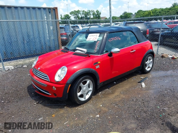 2005 MINI Convertible with VIN WMWRF33445TF61684, listed as a IAAI auction lot 42502576 with 230,939 mi miles and . Bid and sale history available at DreamBid. Image 2.