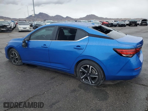 2024 Nissan Sentra SV with VIN 3N1AB8CV9RY220182, listed as a Copart auction lot 48985185 with 37,616 mi miles and Salvage Title. Bid and sale history available at DreamBid. Image 2.