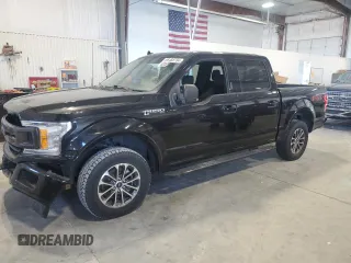 2018 Ford F-150 XL with VIN 1FTEW1EP1JFC00903, listed as a Copart auction lot 52090235 with 83,644 mi miles and Salvage Title. Bid and sale history available at carsss.com. Image 1.