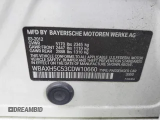 2012 BMW 5 Series 528i xDrive with VIN WBAXH5C53CDW10660, listed as a IAAI auction lot 41016708 with 157,757 mi miles and . Bid and sale history available at carsss.com. Image 9.