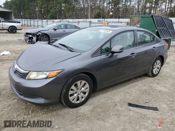 2012 Honda Civic LX z VIN 2HGFB2F59CH312046, wystawiony jako Copart lot #47198965 z przebiegiem 230 415 mil mil oraz Szkoda całkowita • Salvage title. Historia ofert i sprzedaży dostępna na DreamBid. Obrazek 1.