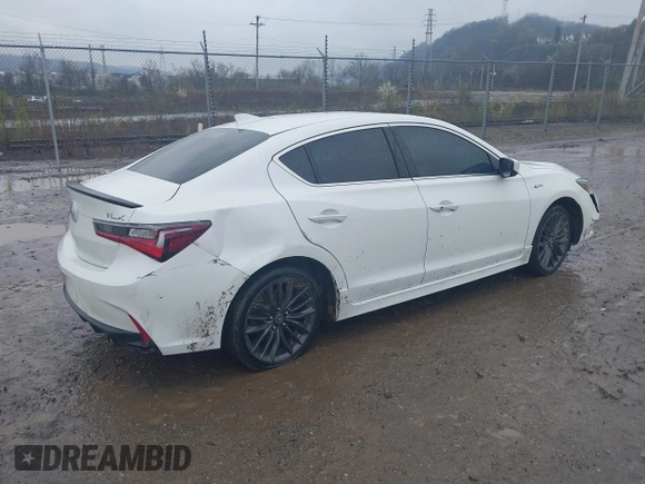 2022 Acura ILX Premium with VIN 19UDE2F82NA005781, listed as a IAAI auction lot 42002849 with 24,795 mi miles and . Bid and sale history available at DreamBid. Image 4.